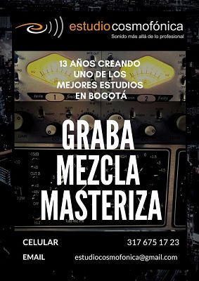 Estudio Cosmofonica, Salas de Ensayo Bogota y Estudios de Grabacin Bogota.