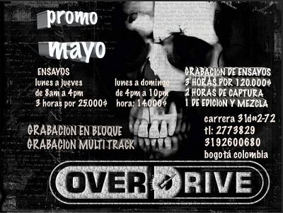 Overdrive Sala De Ensayo, Salas de Ensayo Bogota y Estudios de Grabacin Bogota.