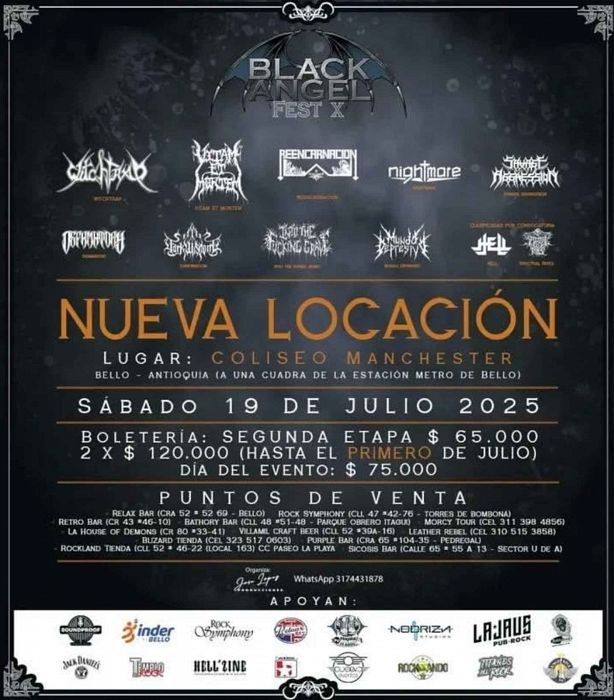 Evento Black Angel Fest|Conciertos, Festivales.