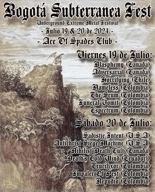 Evento Bogota Subterranea FestConciertos, Festivales.