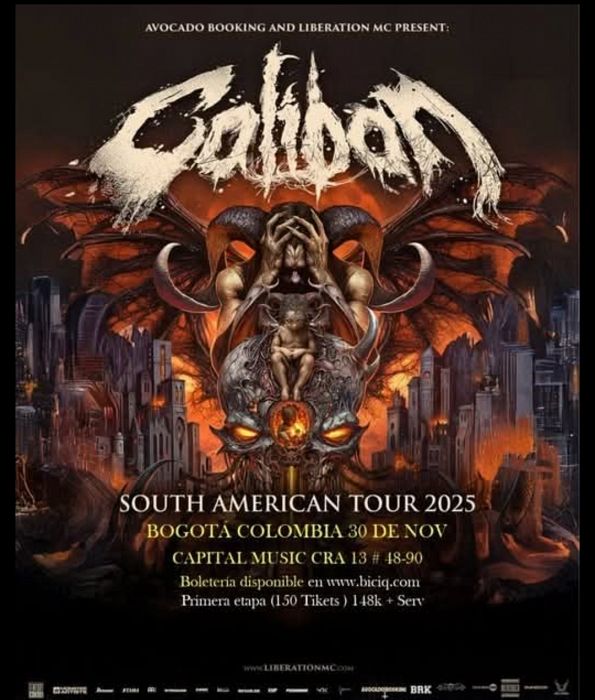 Evento Caliban|Conciertos, Festivales.