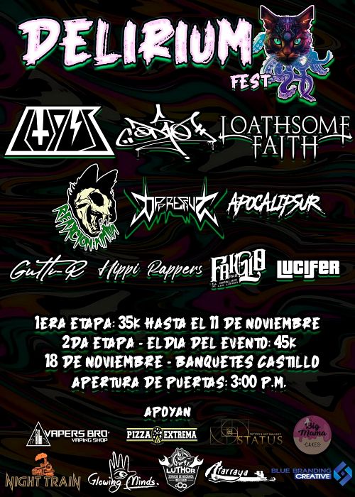 Evento Delirium Fest|Conciertos, Festivales.