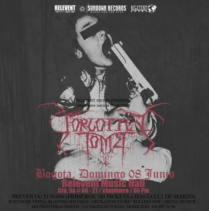 Evento Forgotten Tomb|Conciertos, Festivales.
