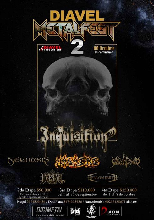 Evento Inquisition En Colombia|Conciertos, Festivales.