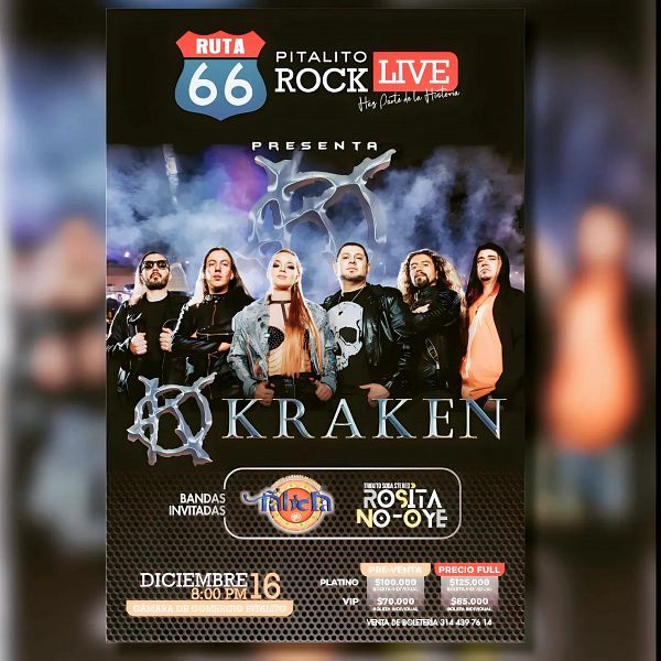 Evento Kraken|Conciertos, Festivales.