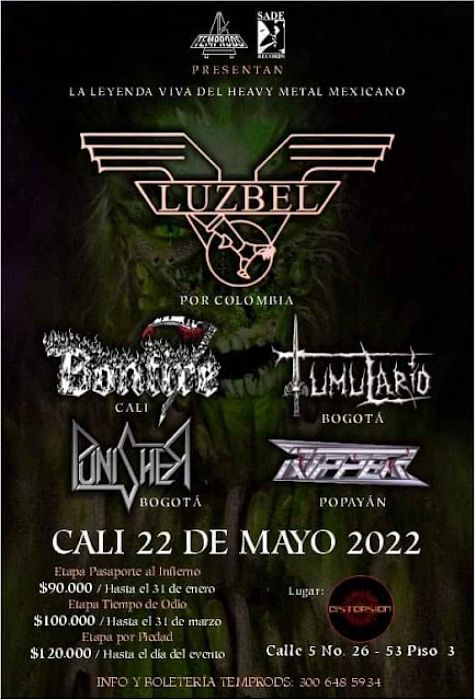 Evento Luzbel De Mexico En Colombia|Conciertos, Festivales.