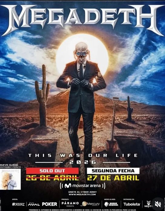 Evento Megadeth|Conciertos, Festivales.