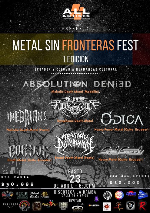 Evento Metal Sin Fronteras|Conciertos, Festivales.