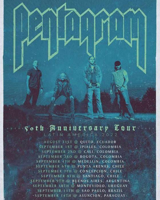 Evento Pentagram En Colombia|Conciertos, Festivales.