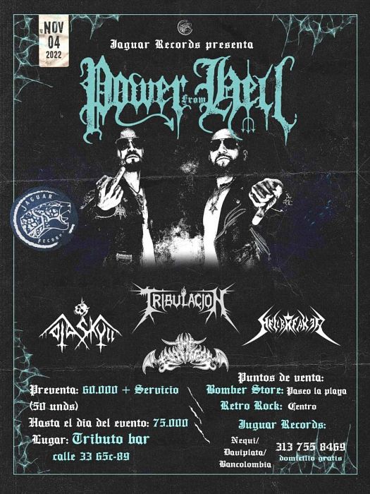 Evento Power From Hell En Colombia|Conciertos, Festivales.