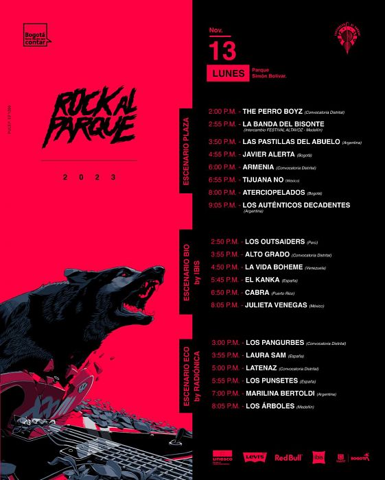 Evento Rock Al ParqueConciertos, Festivales.