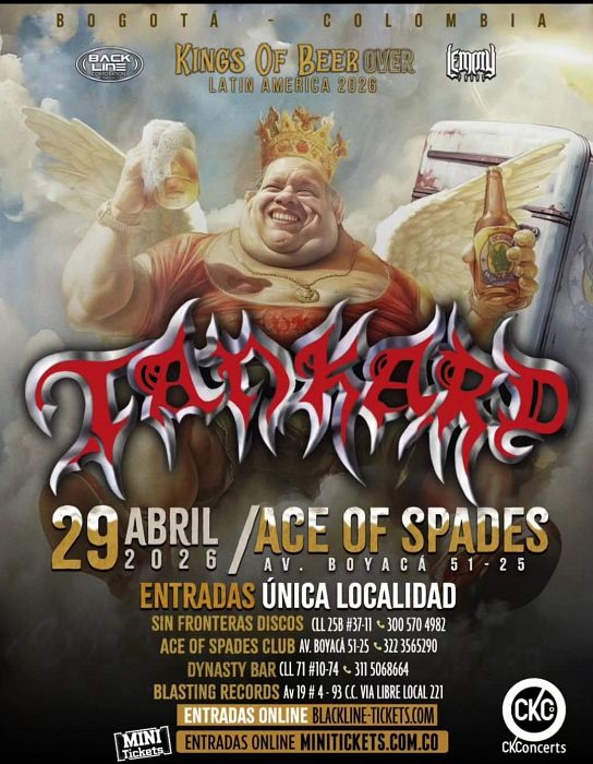 Evento Tankard|Conciertos, Festivales.