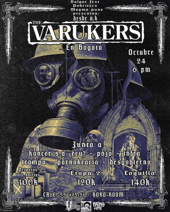 Evento The Varukers|Conciertos, Festivales.