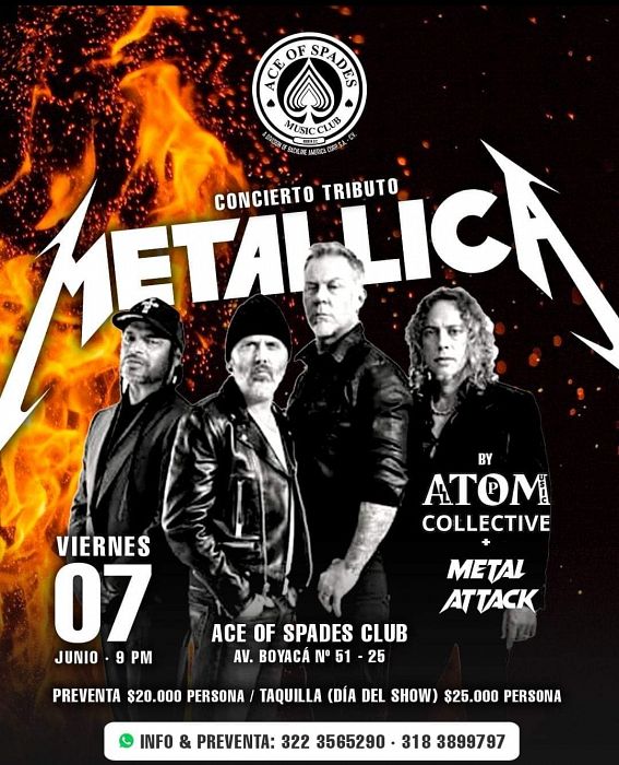 Evento Tributo A Metallica|Conciertos, Festivales.