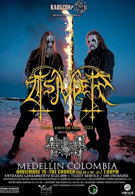 Evento Tsjuder|Conciertos, Festivales.