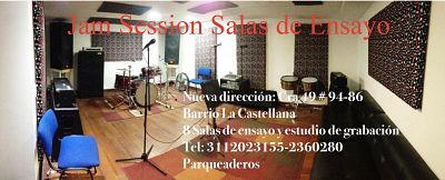 Jam Session, Salas de Ensayo Bogota y Estudios de Grabación Bogota.