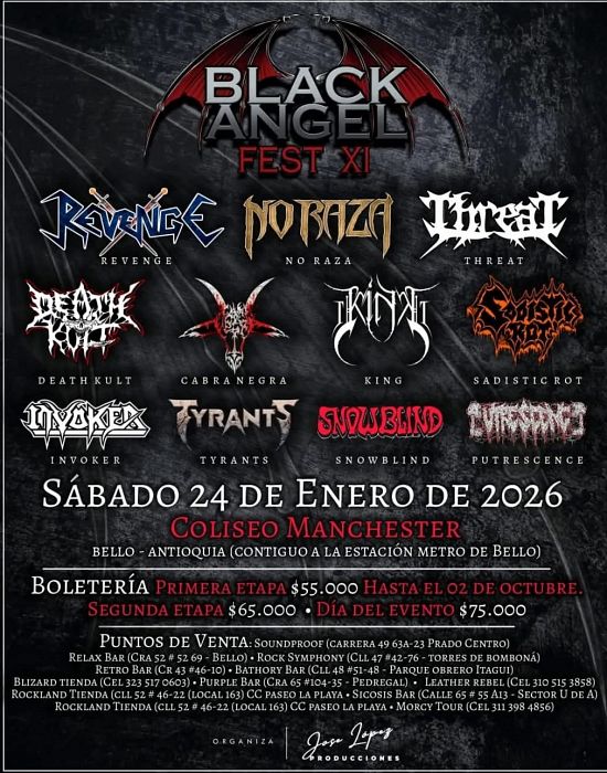 Evento Black Angel Fest|Conciertos, Festivales.