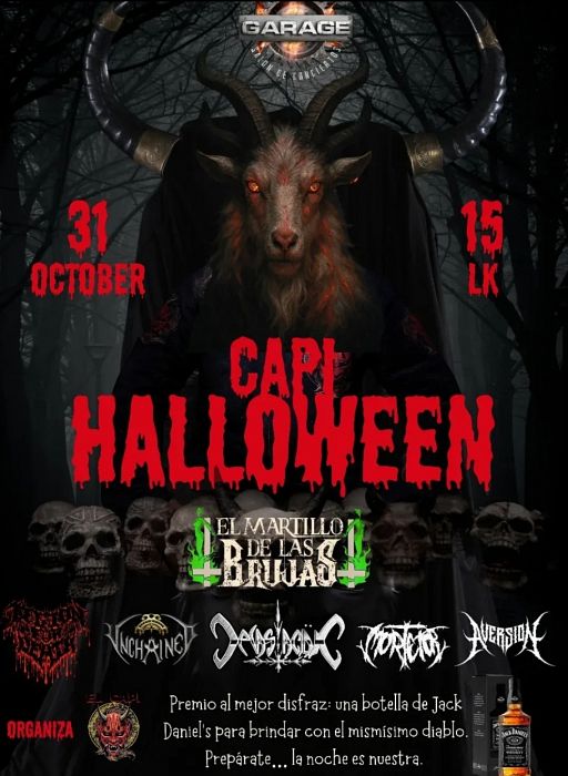 Evento Capi Halloween|Conciertos, Festivales.