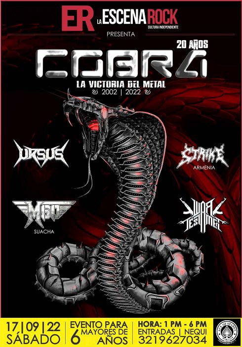 Evento Cobra La Victoria Del Metal|Conciertos, Festivales.