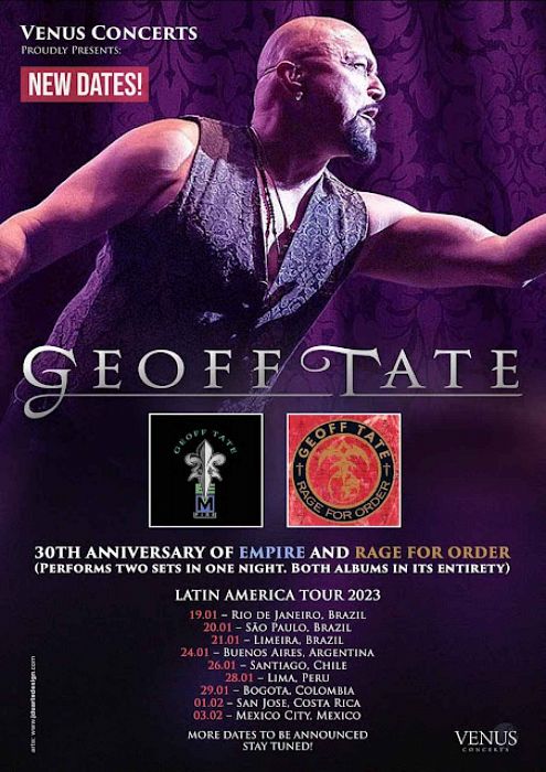 Evento Geoff Tate En Colombia|Conciertos, Festivales.