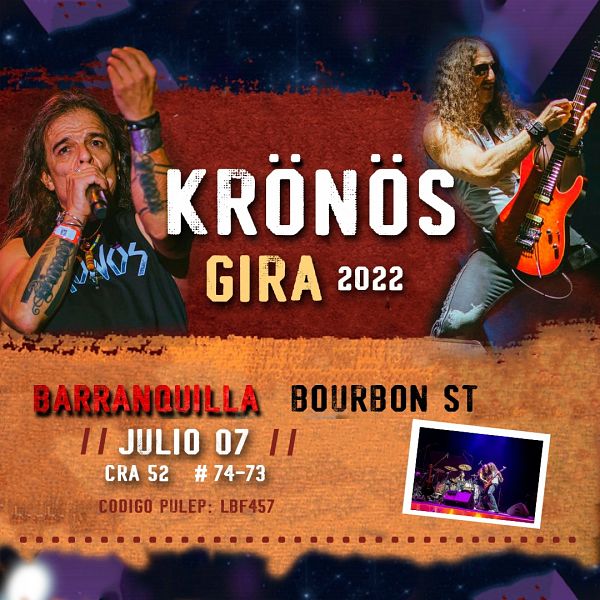 Evento Gira De Kronos|Conciertos, Festivales.
