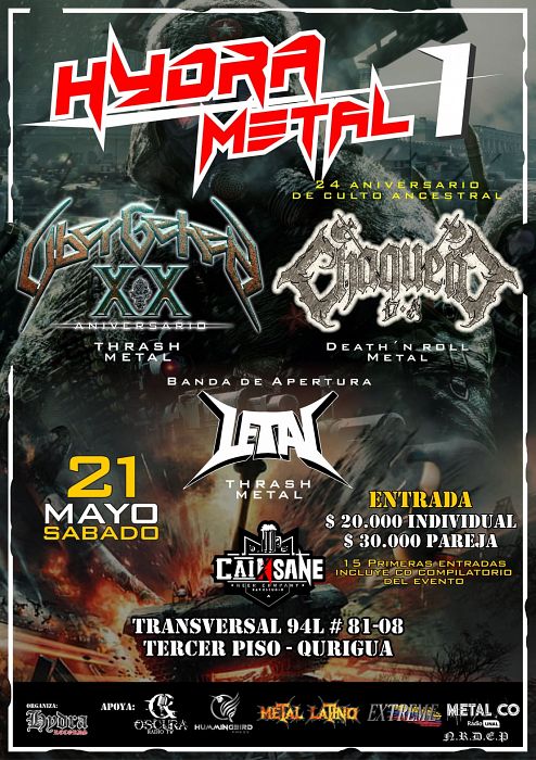 Evento Hydra Metal|Conciertos, Festivales.