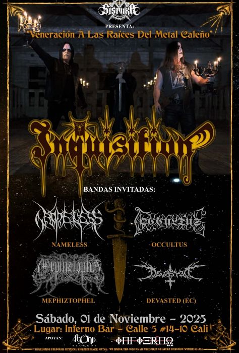 Evento Inquisition|Conciertos, Festivales.