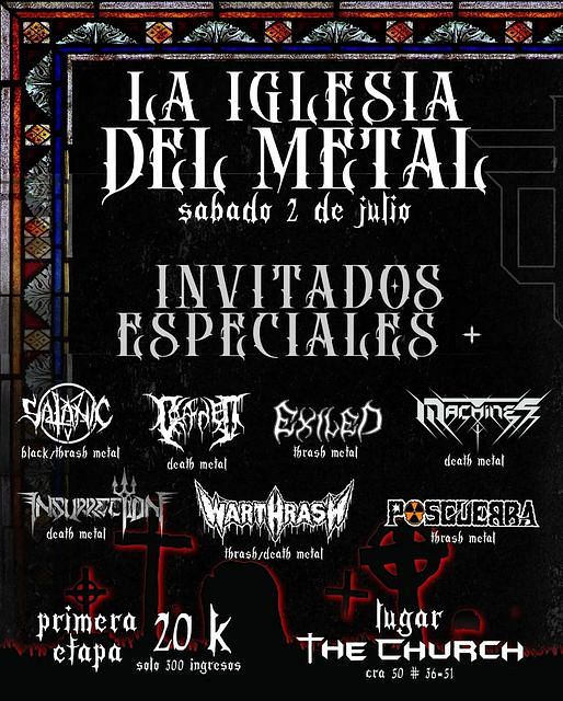 Evento La Iglesia Del Metal|Conciertos, Festivales.