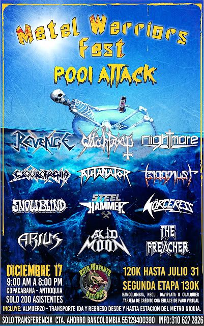 Evento Metal Warriors Fest Pool Attack|Conciertos, Festivales.