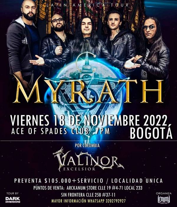 Evento Myrath En Colombia|Conciertos, Festivales.