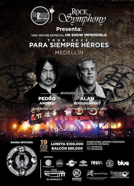 Evento Para Siempre Heroes Del Silencio Tour 2022|Conciertos, Festivales.