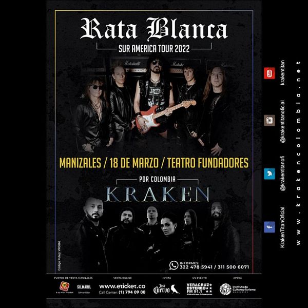 Evento Rata Blanca Y Kraken|Conciertos, Festivales.