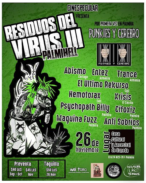 Evento Residuos Del Virus|Conciertos, Festivales.