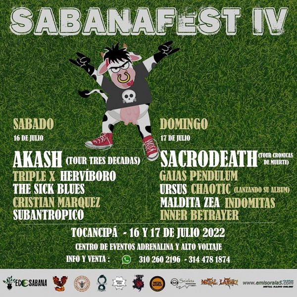Evento Sabanafest 4|Conciertos, Festivales.