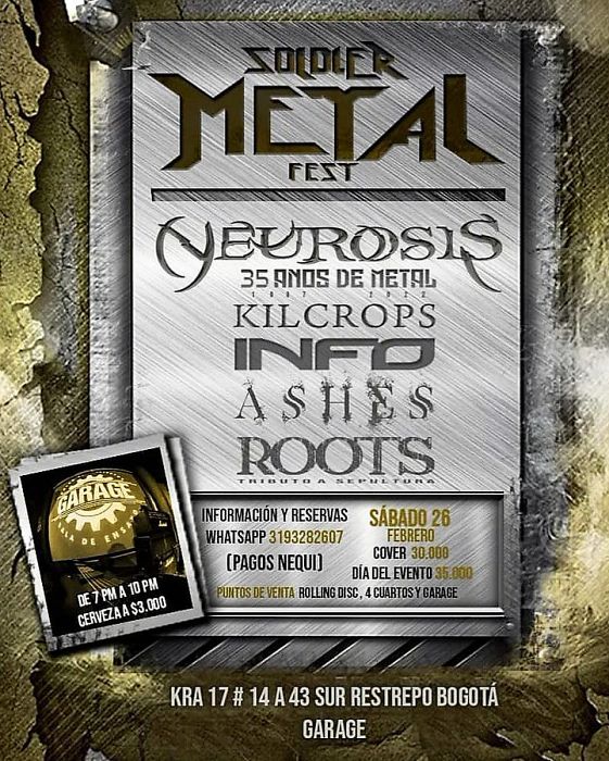 Evento Soldier Metal Fest|Conciertos, Festivales.