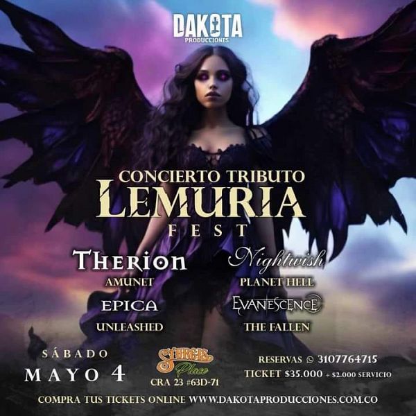 Evento Tributo Nightwish Y Therion|Conciertos, Festivales.