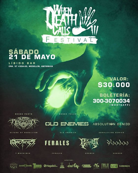 Evento When Death Calls Festival|Conciertos, Festivales.